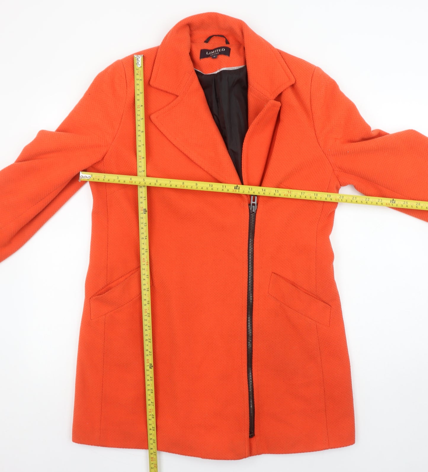 Marks and Spencer Women’s Orange Zip Front Mid-Length Coat Size 14