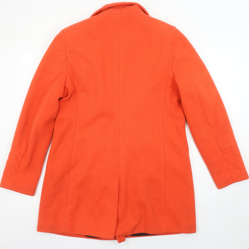 Marks and Spencer Women’s Orange Zip Front Mid-Length Coat Size 14