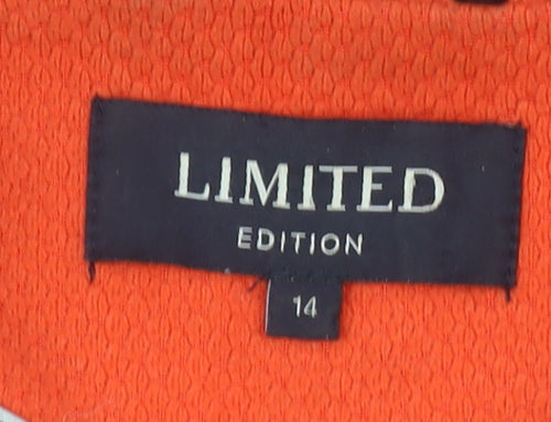 Marks and Spencer Women’s Orange Zip Front Mid-Length Coat Size 14