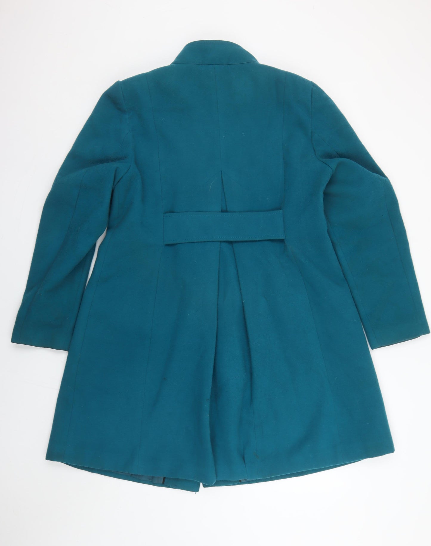Marks and Spencer Women Blue Pea Coat Size 14 Double Breasted