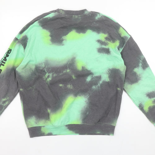 H&M Girls Multicoloured Tie Dye Smiley World Pullover Sweatshirt 14Y