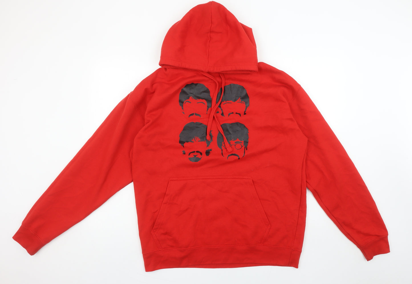 Club Classic Red Men’s Pullover Hoodie L Graphic Music Retro Style