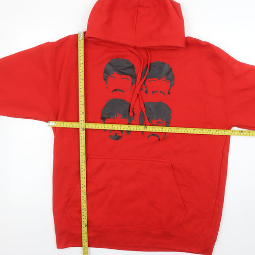 Club Classic Red Men’s Pullover Hoodie L Graphic Music Retro Style