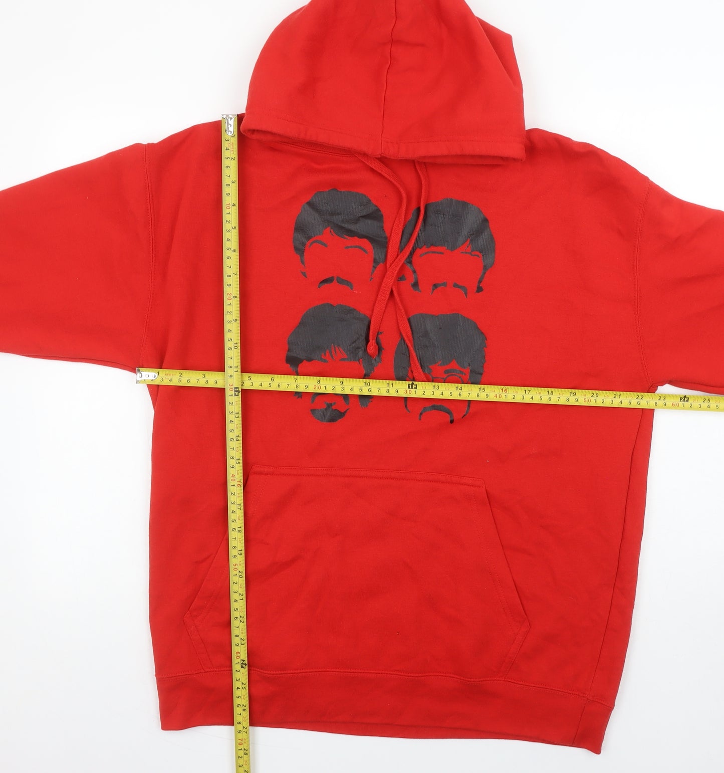 Club Classic Red Men’s Pullover Hoodie L Graphic Music Retro Style
