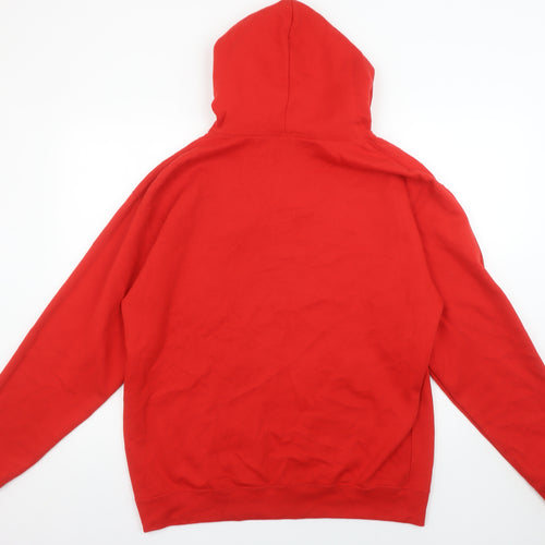 Club Classic Red Men’s Pullover Hoodie L Graphic Music Retro Style