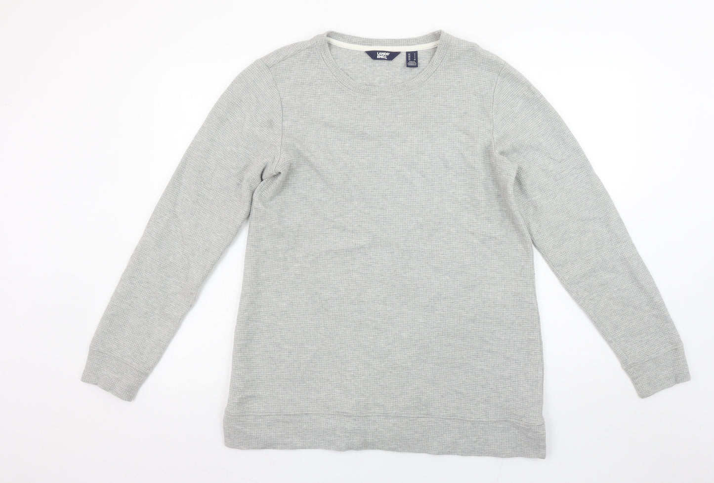 Lands' End Men's Grey Small Pullover Crew Neck Sweatshirt