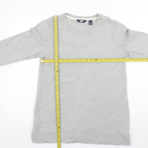 Lands' End Men's Grey Small Pullover Crew Neck Sweatshirt