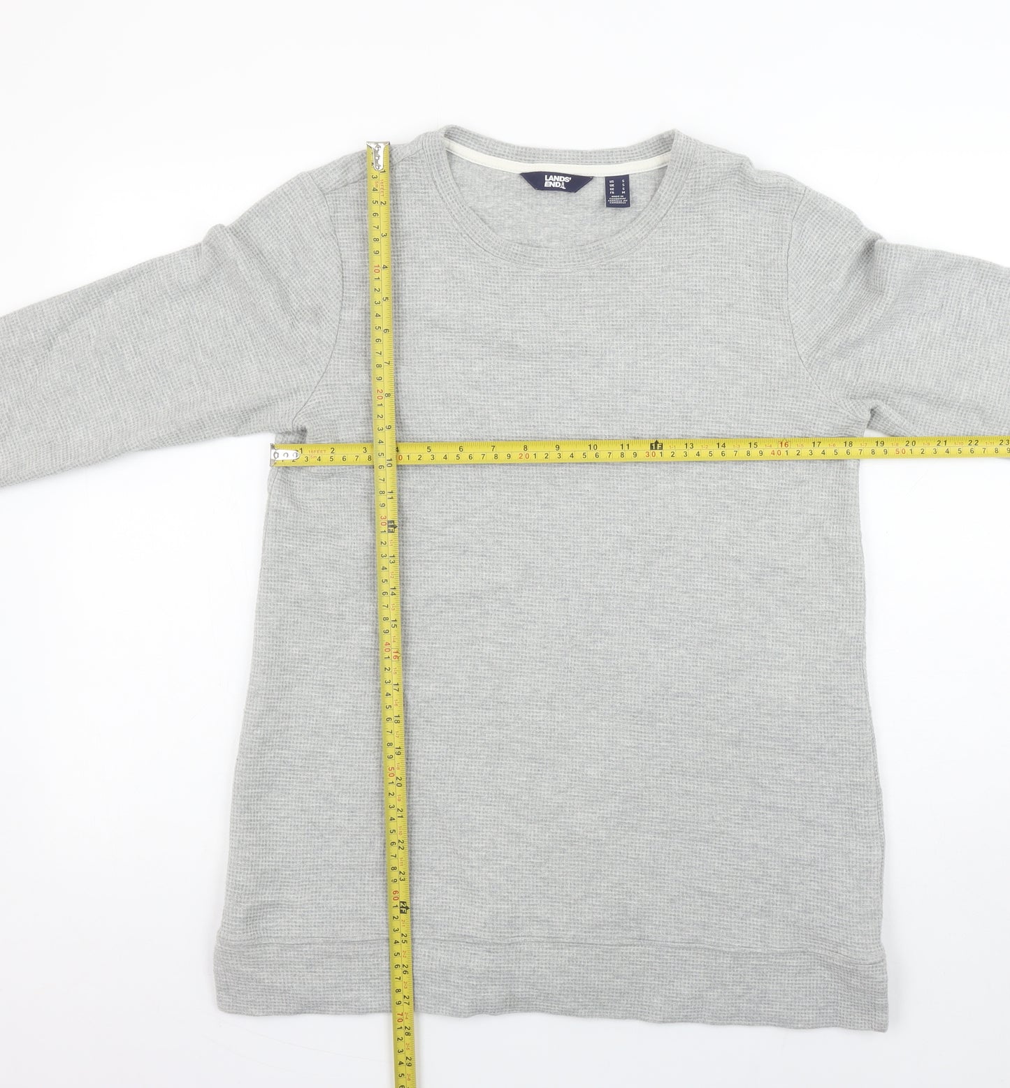 Lands' End Men's Grey Small Pullover Crew Neck Sweatshirt