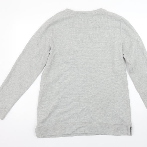 Lands' End Men's Grey Small Pullover Crew Neck Sweatshirt