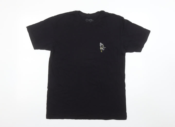 Cooke Collecti Men's Black Medium Cotton Graphic T-Shirt