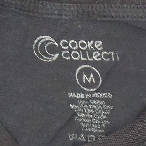 Cooke Collecti Men's Black Medium Cotton Graphic T-Shirt