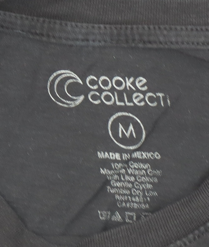 Cooke Collecti Men's Black Medium Cotton Graphic T-Shirt