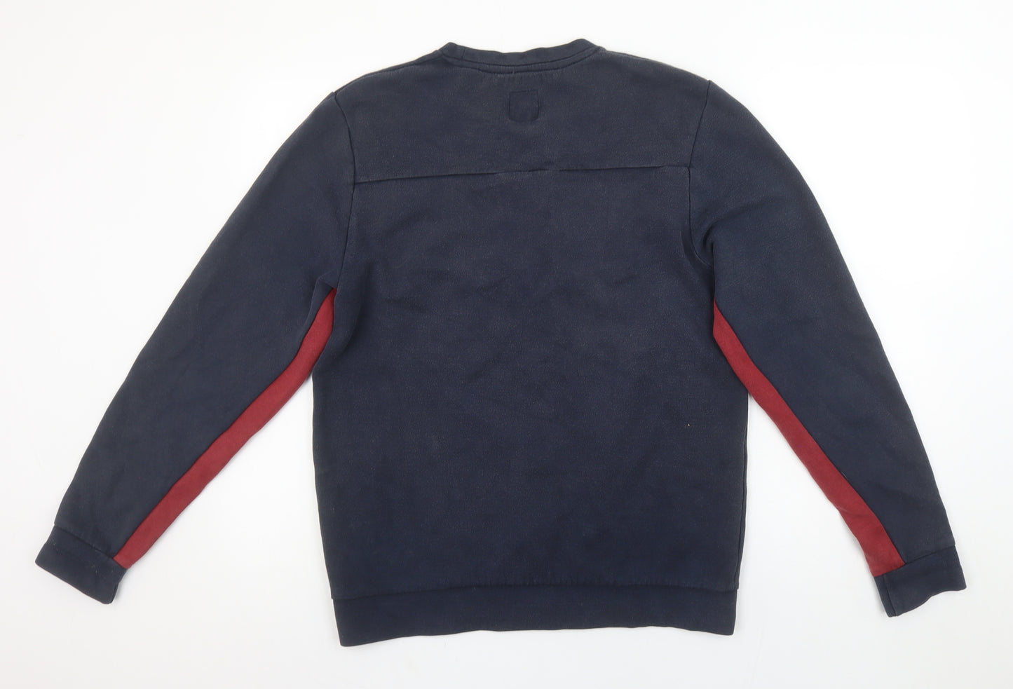Jack Wills Men's Blue Red Logo Crew Neck Sweatshirt Size M