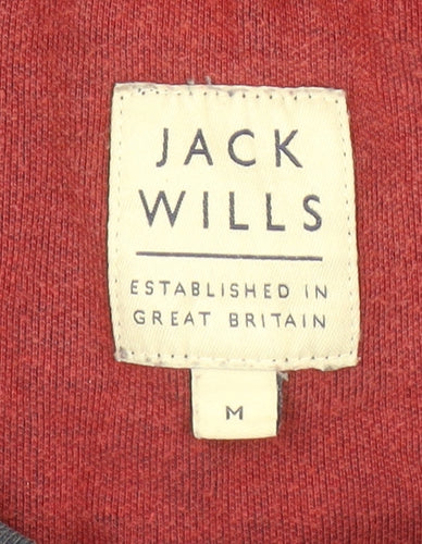 Jack Wills Men's Blue Red Logo Crew Neck Sweatshirt Size M