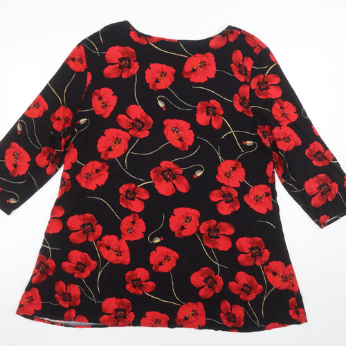 Saloos Women’s Multicoloured Floral Tunic Top Size 22