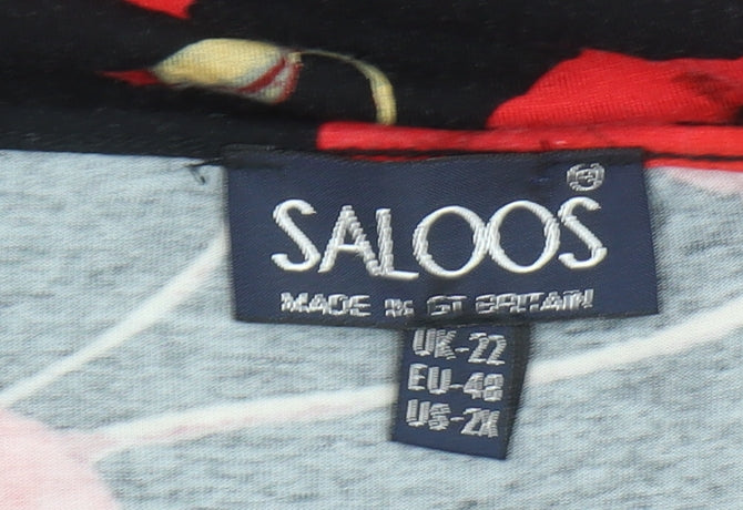 Saloos Women’s Multicoloured Floral Tunic Top Size 22