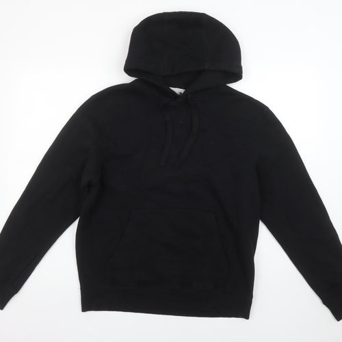 FILA Men’s Black Pullover Hoodie Size S Fleece Cotton Blend