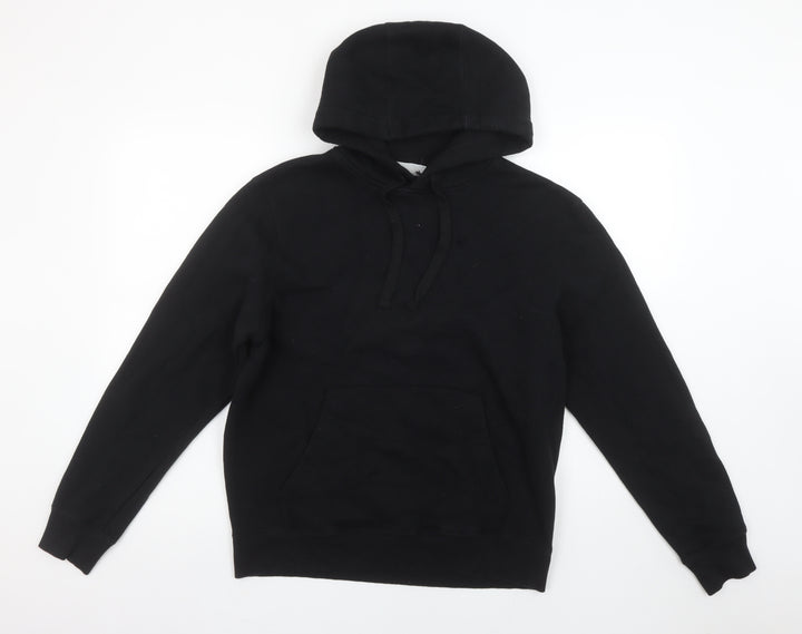 FILA Men’s Black Pullover Hoodie Size S Fleece Cotton Blend