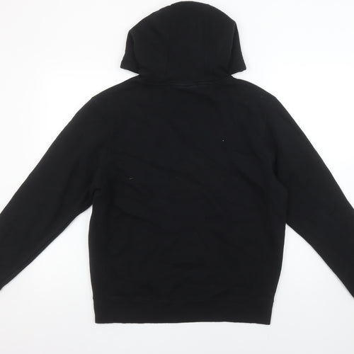 FILA Men’s Black Pullover Hoodie Size S Fleece Cotton Blend