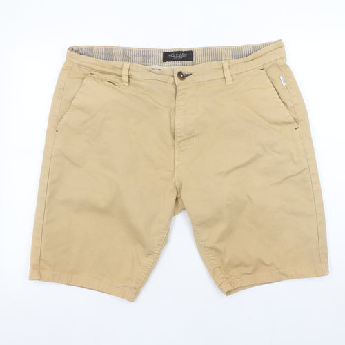 Mishmash Men Beige Chino Shorts Size 38 Regular Cotton Casual