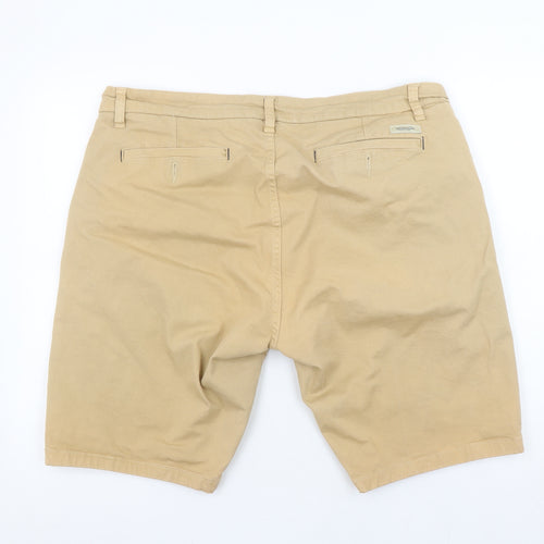 Mishmash Men Beige Chino Shorts Size 38 Regular Cotton Casual