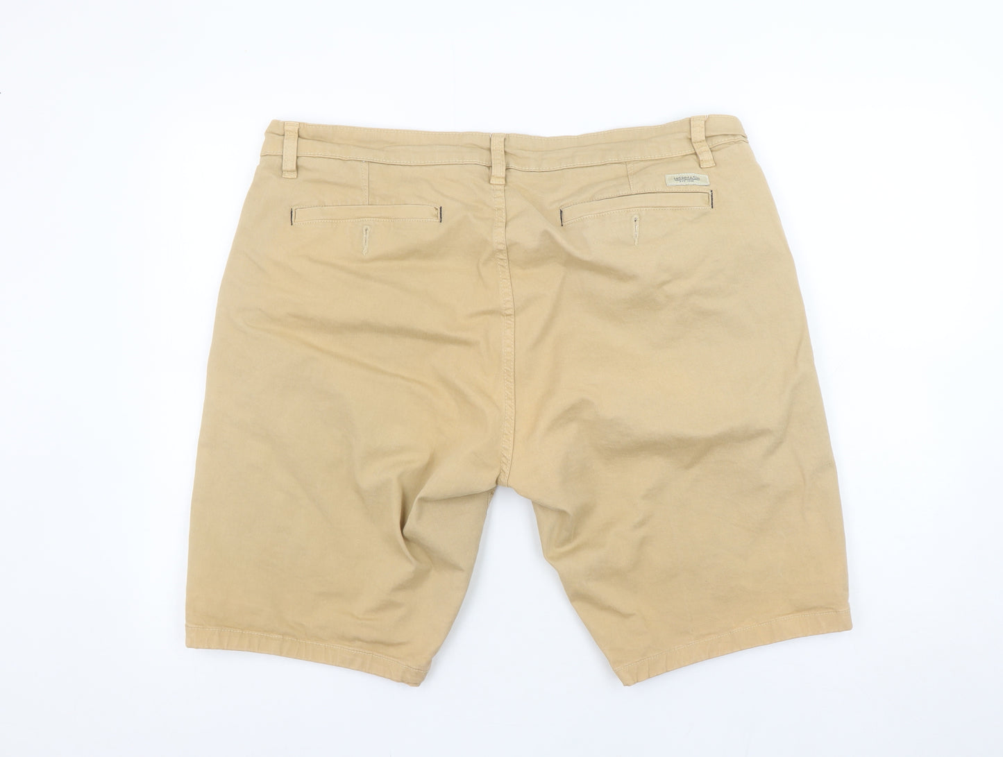Mishmash Men Beige Chino Shorts Size 38 Regular Cotton Casual
