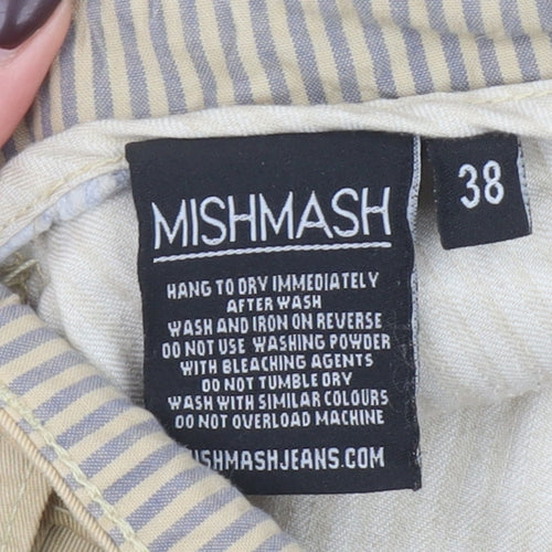 Mishmash Men Beige Chino Shorts Size 38 Regular Cotton Casual