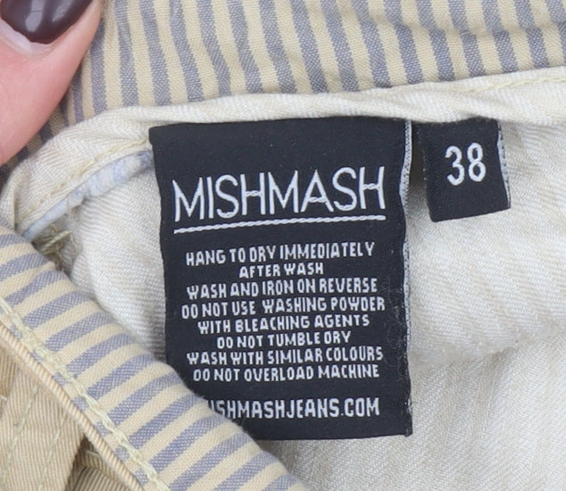 Mishmash Men Beige Chino Shorts Size 38 Regular Cotton Casual