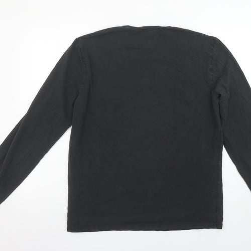 Calvin Klein Jeans Men's Black 2XL Long Sleeve Stretch T-Shirt