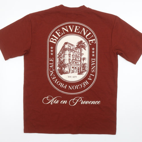 Primark Men’s Brown Relaxed Fit Graphic City T-Shirt Size M