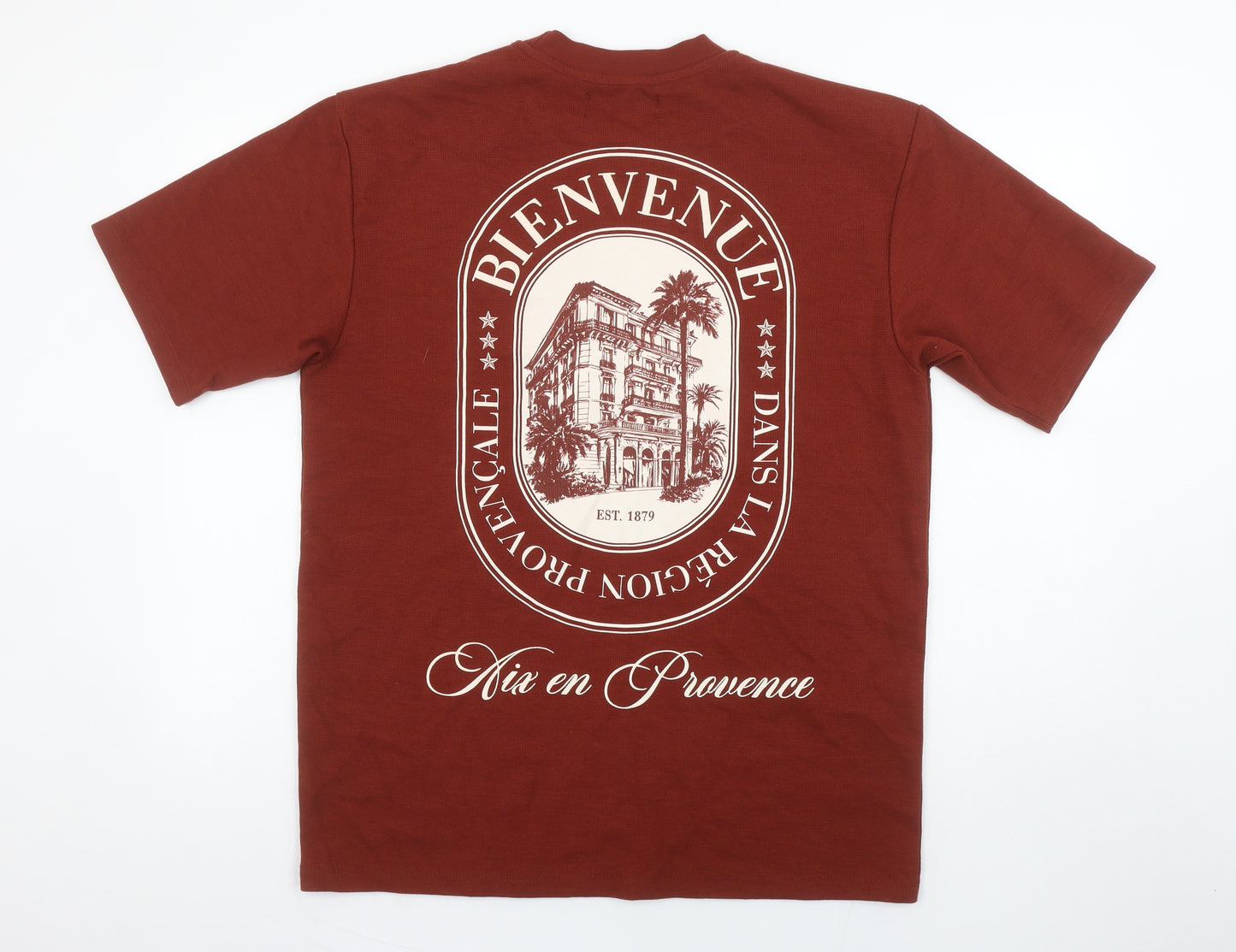 Primark Men’s Brown Relaxed Fit Graphic City T-Shirt Size M