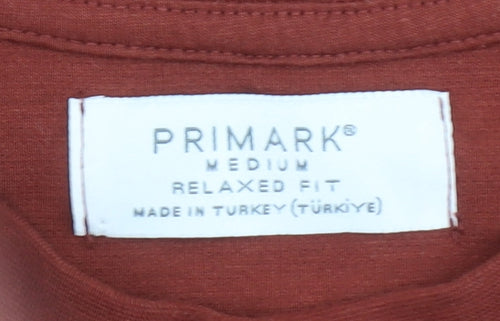 Primark Men’s Brown Relaxed Fit Graphic City T-Shirt Size M