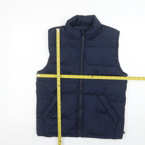 GAP Kids Boys Blue Padded Bodywarmer XXL (14-16 Years) Full Zip Polyester