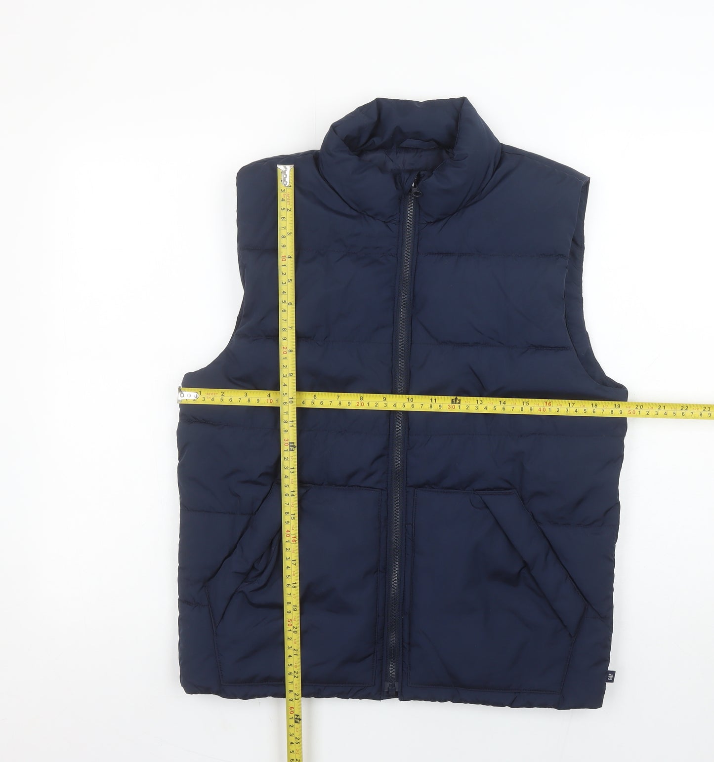 GAP Kids Boys Blue Padded Bodywarmer XXL (14-16 Years) Full Zip Polyester