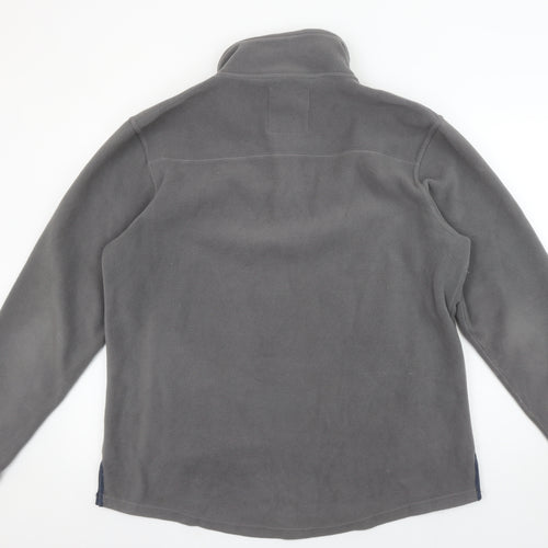 Crew Clothing Co. Men's Grey Fleece 1/2 Zip Pullover Sweatshirt Large