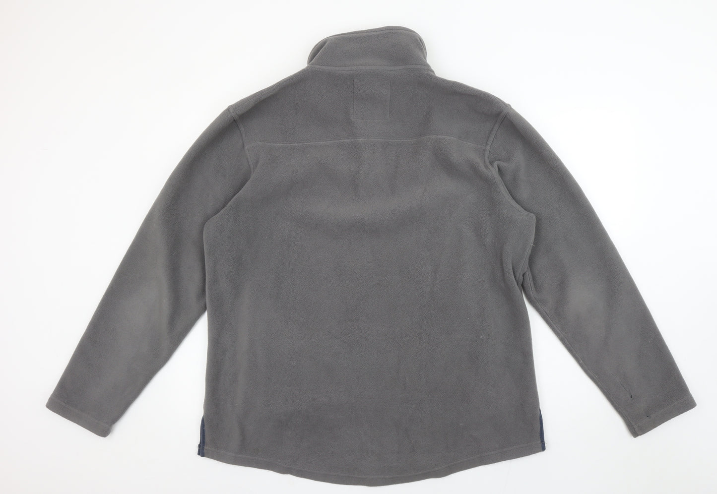Crew Clothing Co. Men's Grey Fleece 1/2 Zip Pullover Sweatshirt Large