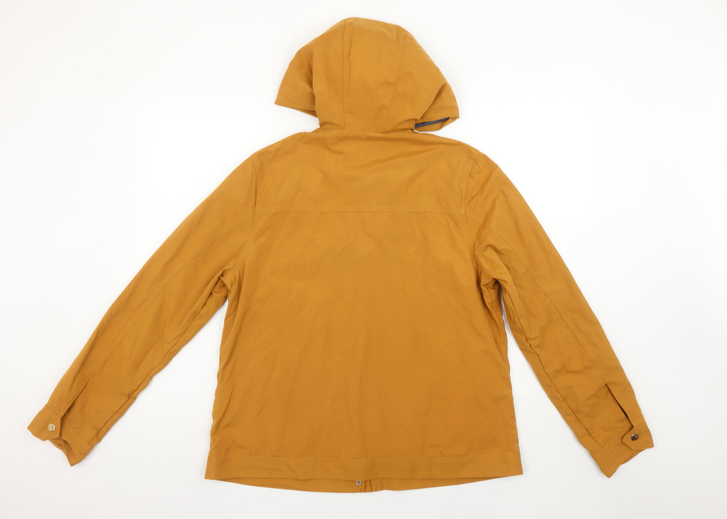 Forever 21 Women's Yellow Hooded Rain Jacket Size L