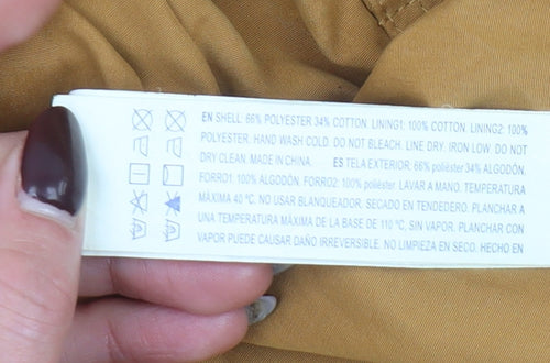 Forever 21 Women's Yellow Hooded Rain Jacket Size L