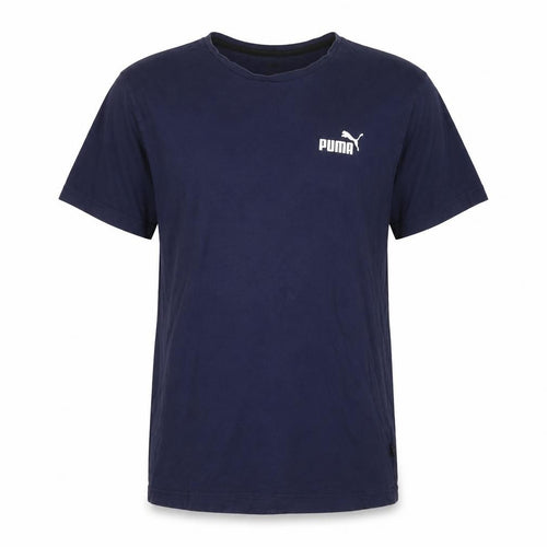 Puma Men Blue L Regular Fit Crew Neck Short Sleeve T-Shirt