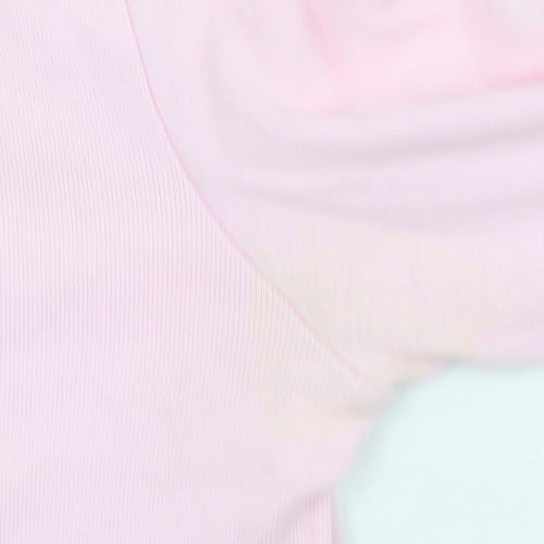 United Colors of Benetton Girls Pink Long Sleeve Logo T-Shirt 8-9 Years