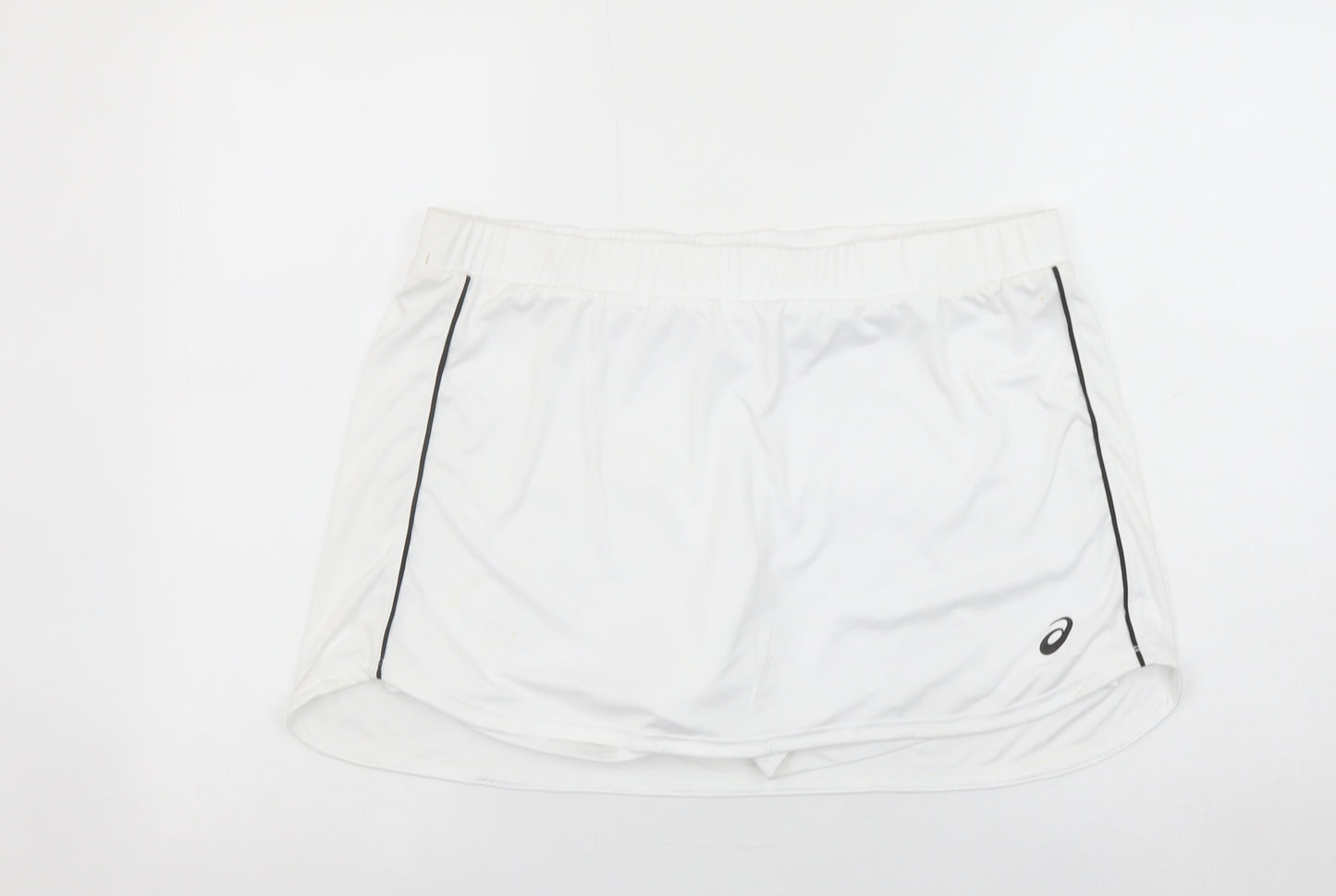 ASICS Women's White XL Athletic Skort Polyester Stretch Sportswear
