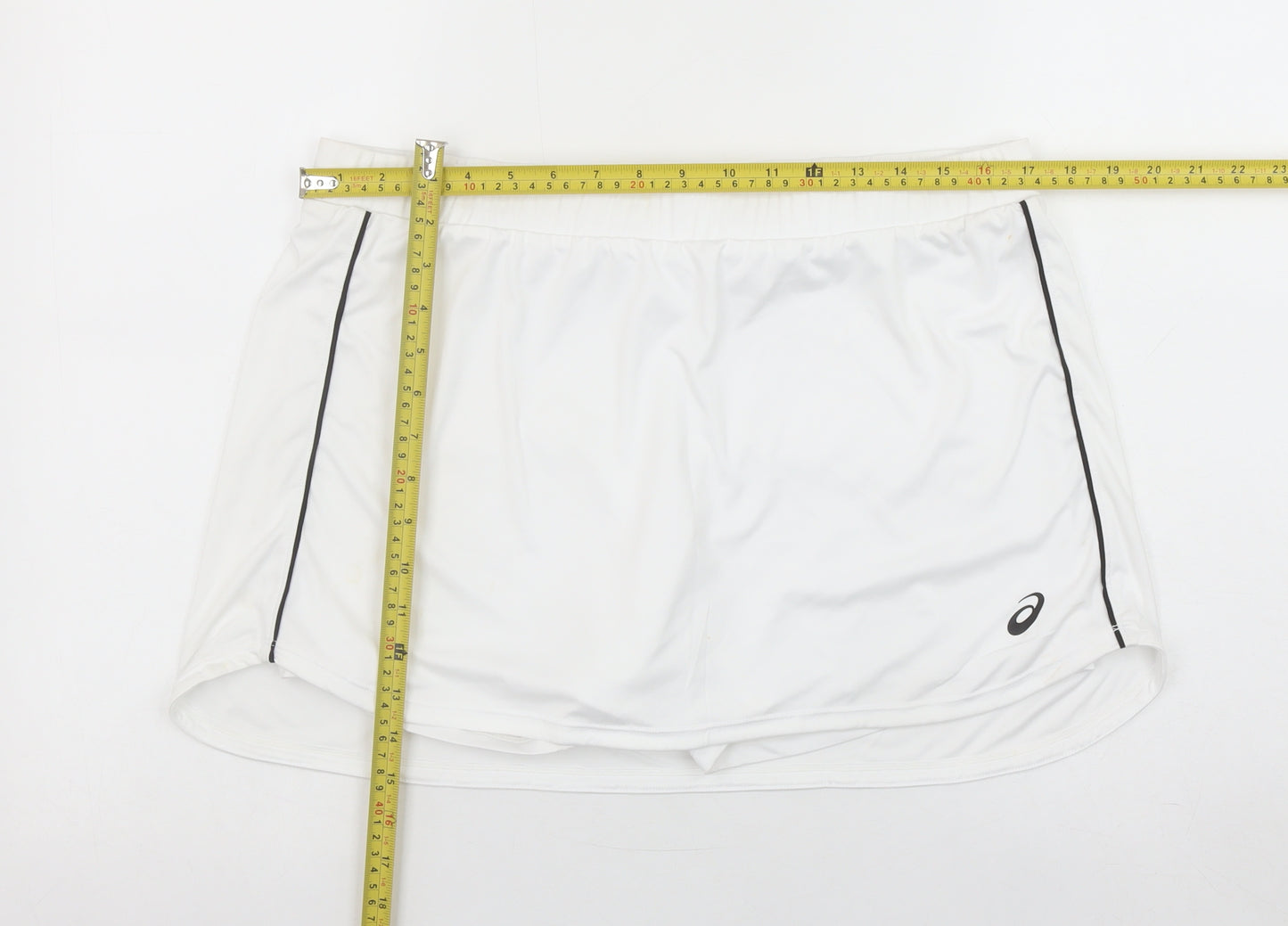 ASICS Women's White XL Athletic Skort Polyester Stretch Sportswear