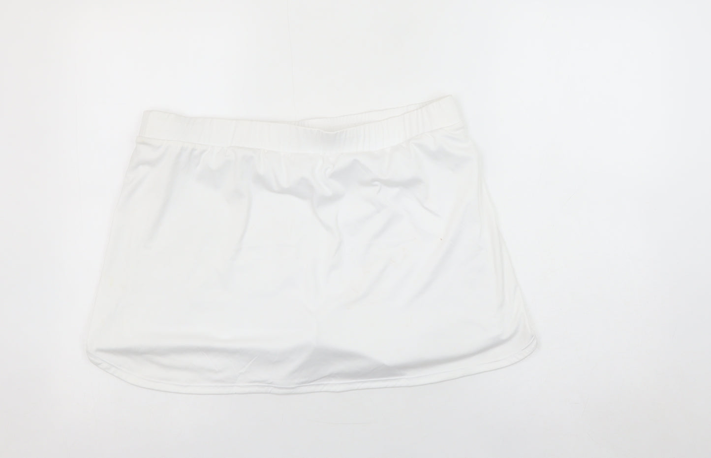 ASICS Women's White XL Athletic Skort Polyester Stretch Sportswear