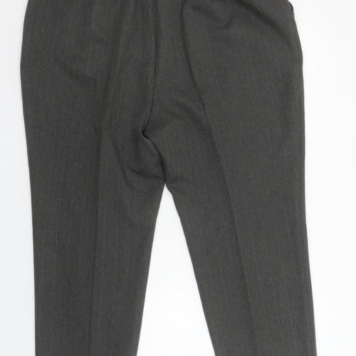 Marks and Spencer Women’s Grey Straight Leg Trousers UK 20 Short