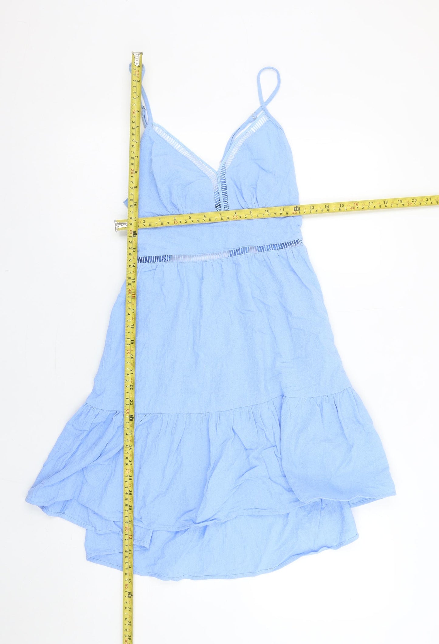 Cider Women's Blue V-Neck Sleeveless Slip Dress M