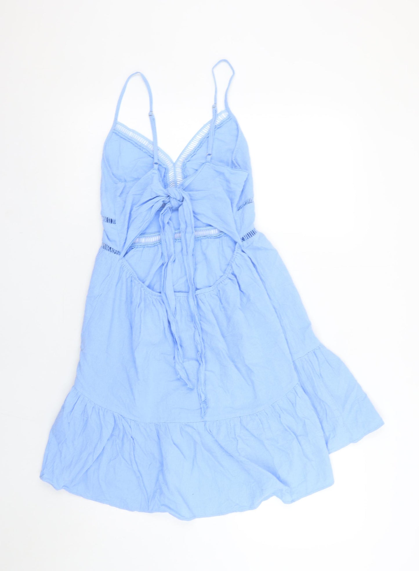 Cider Women's Blue V-Neck Sleeveless Slip Dress M