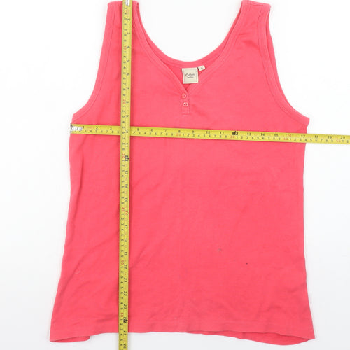 Cotton Traders Womens Pink Size 18 Sleeveless Tank Top