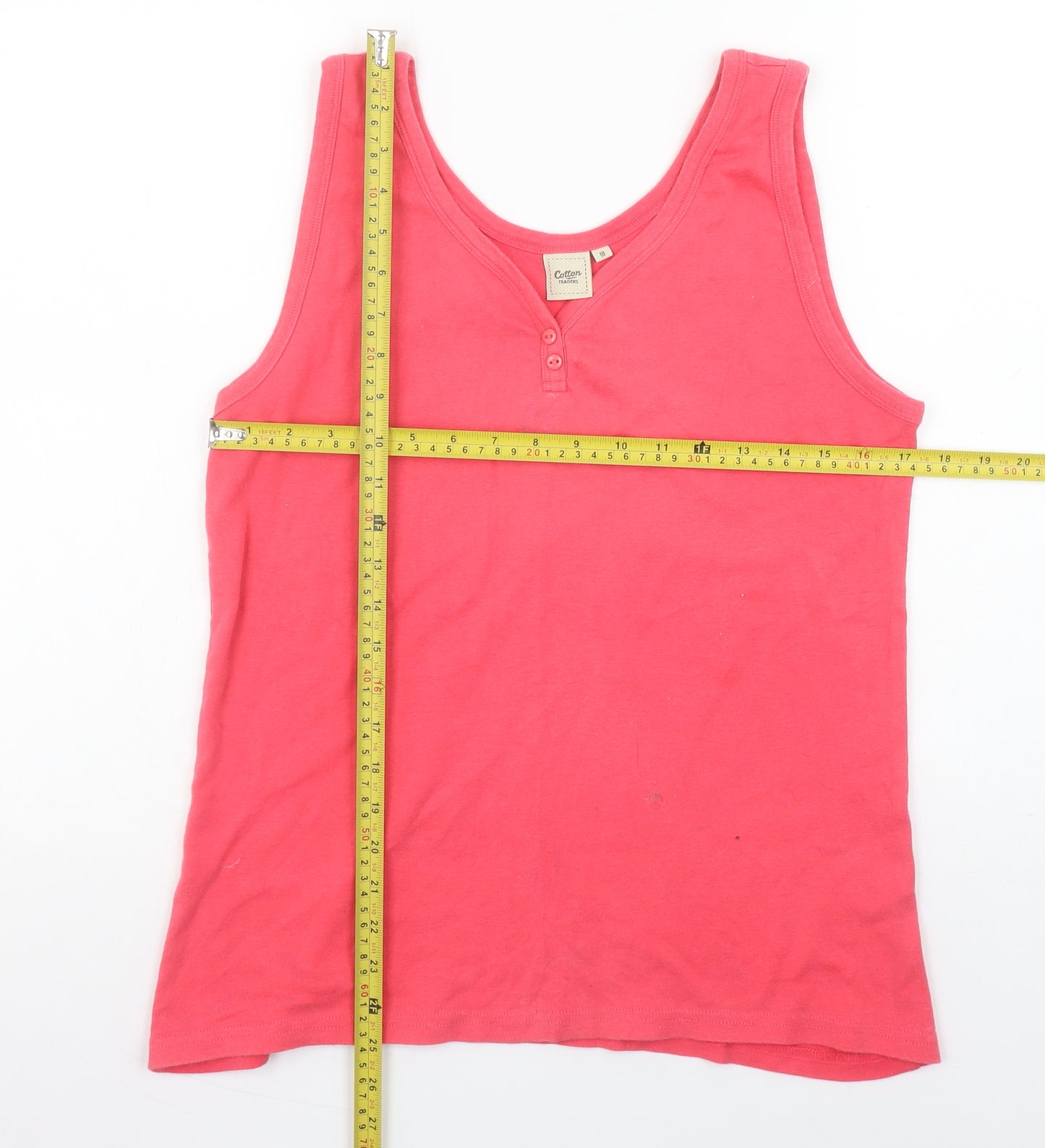 Cotton Traders Womens Pink Size 18 Sleeveless Tank Top