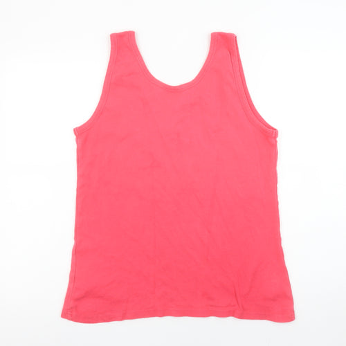 Cotton Traders Womens Pink Size 18 Sleeveless Tank Top
