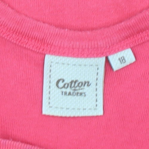 Cotton Traders Womens Pink Size 18 Sleeveless Tank Top